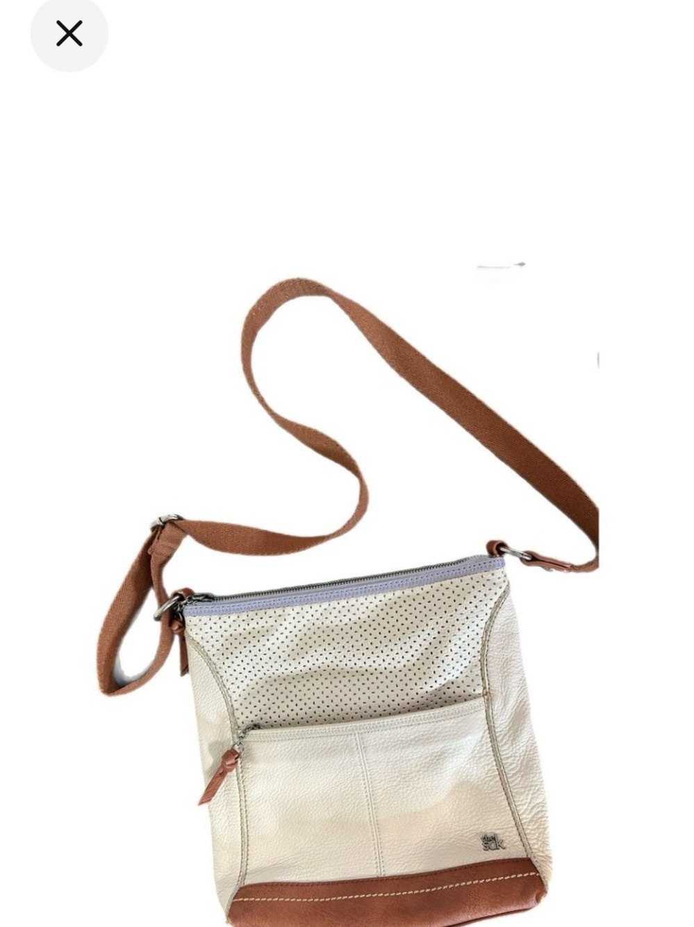 The Sak Leather Women's Iris Crossbody Stone Perforated